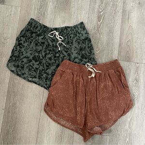 Bundle of 2 Nobo Elastic Waist Shorts Size Small EUC Boho Set 2 pack